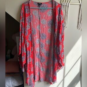 a.n.a Red Floral Kimono